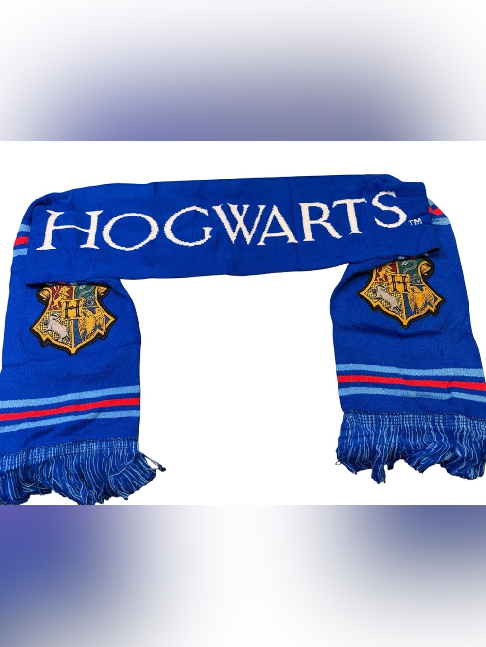 Harry Potter Hogwarts Blue Crest Scarf  - Adult size